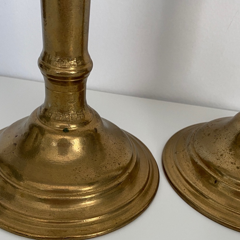 Stunning Large Brass Candlestick Holders - Picture 6 of 8